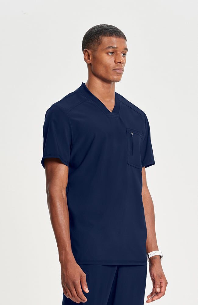 Panel Solid Top & Drawstring Jogger CK Infinity Men's Scrub Set - Image 3