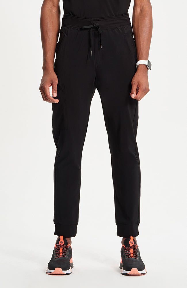 Panel Solid Top & Drawstring Jogger CK Infinity Men's Scrub Set - Image 20