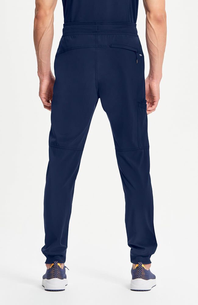 Panel Solid Top & Drawstring Jogger CK Infinity Men's Scrub Set - Image 8