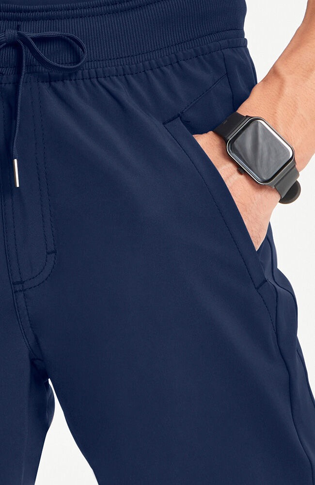Panel Solid Top & Drawstring Jogger CK Infinity Men's Scrub Set - Image 9