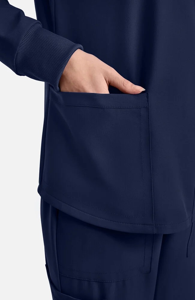 long sleeve top & Pull-On Slim Leg CK Women's Scrub Set - Image 5