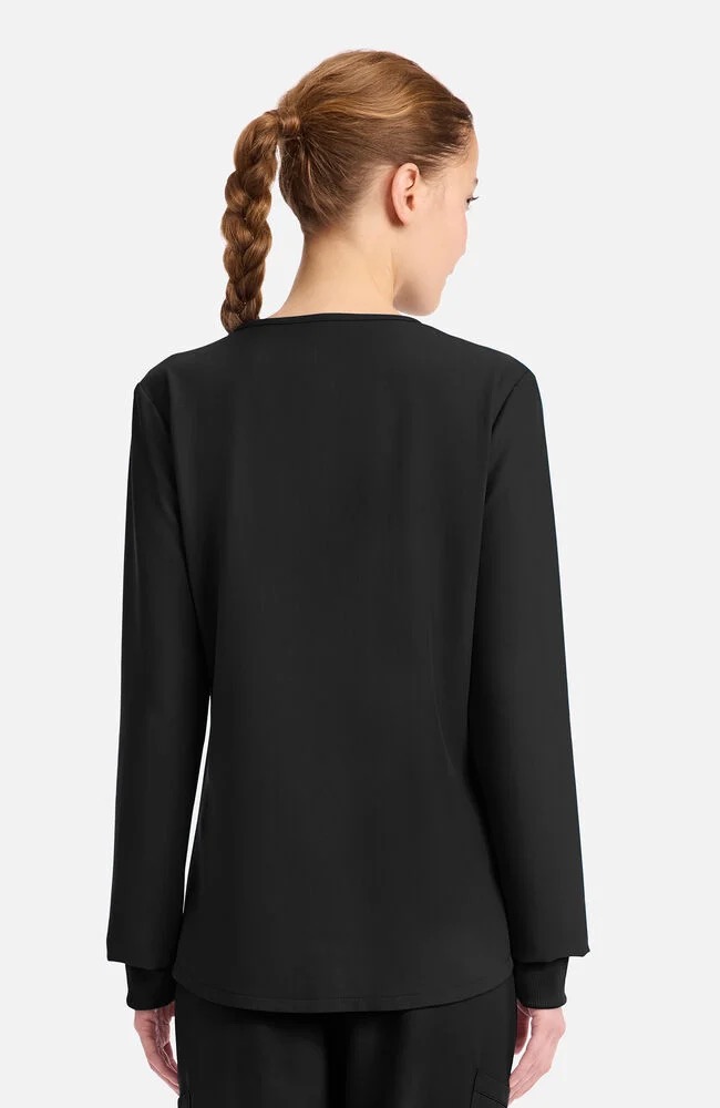 long sleeve top & Pull-On Slim Leg CK Women's Scrub Set - Image 12