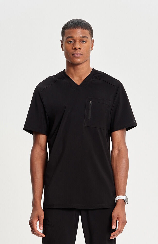 Panel Solid Top & Drawstring Jogger CK Infinity Men's Scrub Set - Image 14